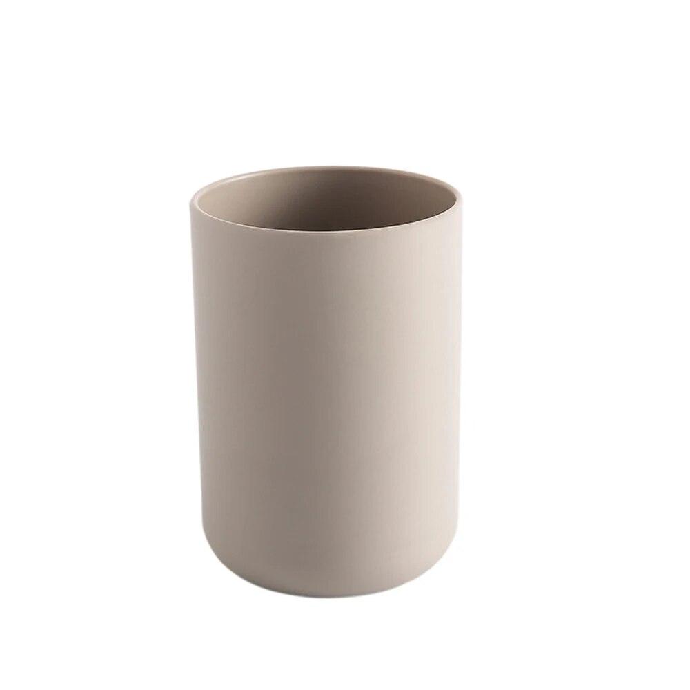 Bad Becher Kunststoff Mundwasser Tasse Kaffee Tee Wasser Becher Home Reise Einfarbig Zahnbürste Halter Tasse Drink Liefert beige