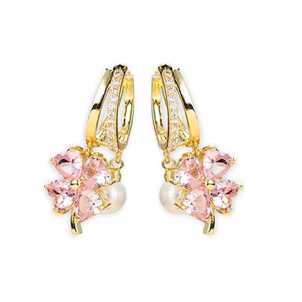 Germanium-Ohrringe, Lymphdrainage-Ohrringe zur Gewichtsreduktion, Lymph-Magnetotherapie-Ohrringe rosa