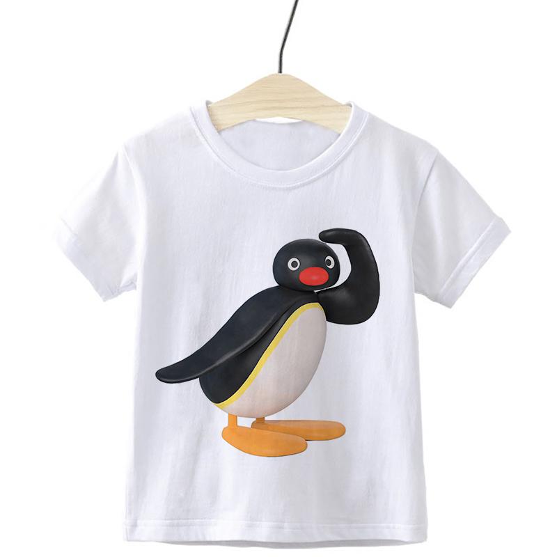 Kinder T-Shirt Kinder Für Mädchen Jungen Mädchen Kinder Kinder Shirts Kind Baby Kleinkind Pinguin Familie Party Tee Tops Kleidung kurz 100cm