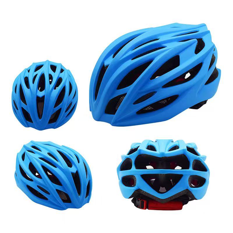 Verstellbarer Fahrradhelm für Erwachsene, Herausnehmbares Innenfutter, Leichter Helm für Mountainbike und Rennrad für Männer und Frauen blau