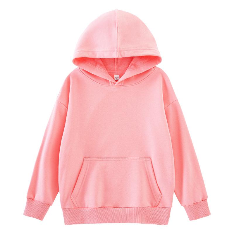 Familie Passende Kleidung Kinder Kleidung Mädchen Hoodies Sweatshirts Feste Beiläufige Kinder Pullover Tops Frühling Herbst 10 12 Jahre Mädchen Kostüme Teenager 140cm rosa