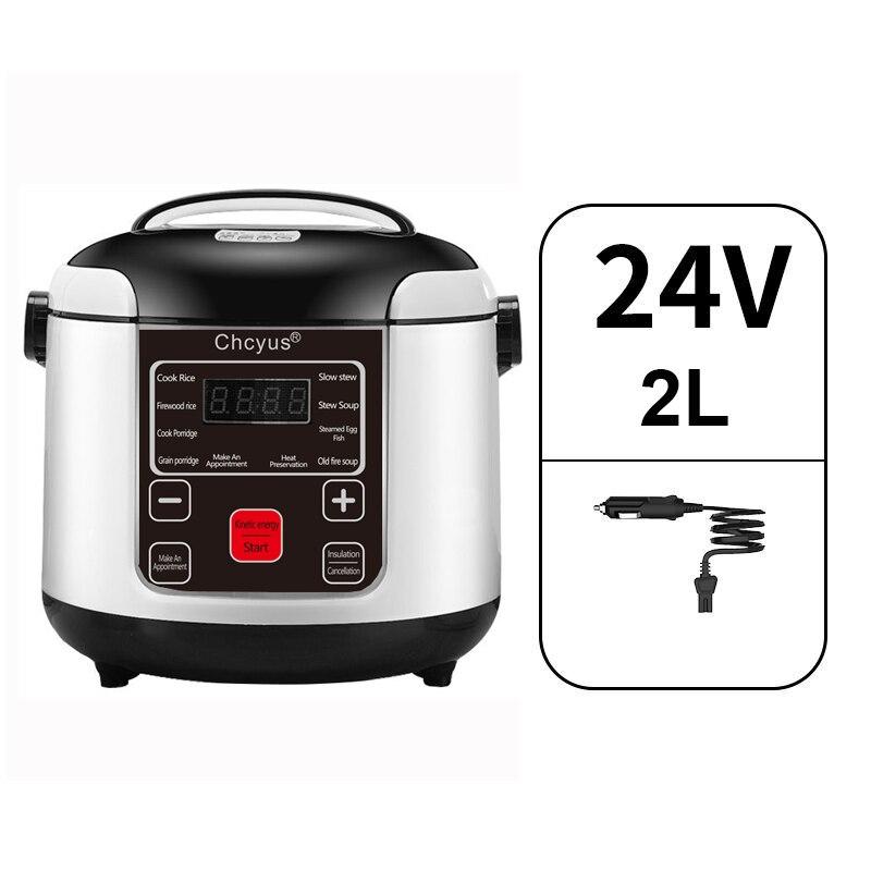12V 24V Mini Reiskocher Auto Lkw Suppe Brei Kochmaschine Dampfgarer Elektrische Heizung Lunchbox Mahlzeit heizung Wärmer 2L
