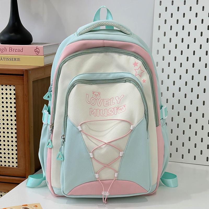 Kinder Schultaschen Grundschüler Mädchen Hochwertige Farbblock Rucksäcke