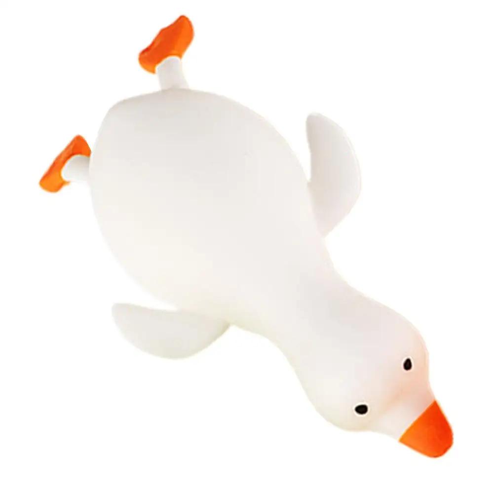 Quetschige Antistress-Ente Fidget Spielzeug Niedliches Fidget Spielzeug Stressabbau Spielzeug für Erwachsene Entspannung Dehnspielzeug Bestes Geschenk für Freunde weiß