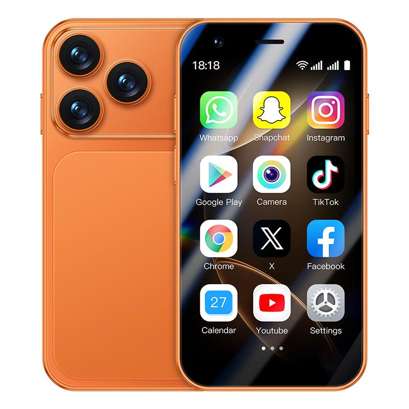 A17 mini 3G Smartphone 3,0 Zoll MTK 2 GB RAM 16 GB ROM 2 MP HD Kamera Dual-SIM Hohe Qualität Android 8.1 Mobiltelefon mit Gesichtserkennung orange