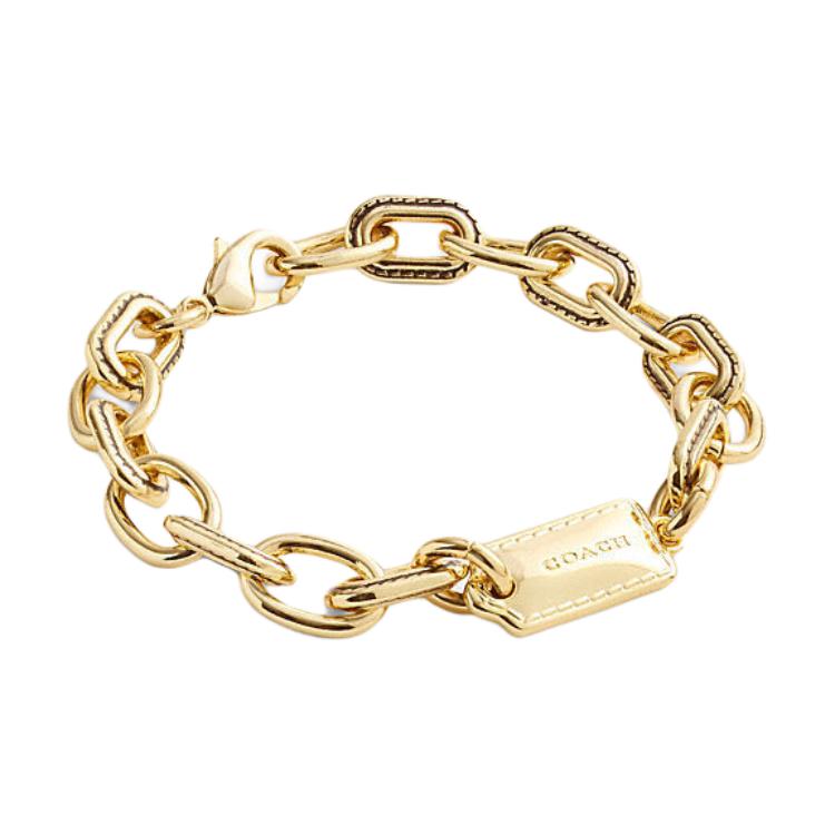 Coach Kettenglied Armband Unisex Schmuck Gold CY071-GLD F,Gold