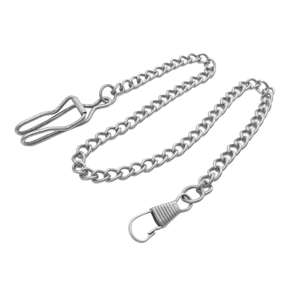 Unisex Retro Antik Geschenk Taschenkette Uhrenhalter Halskette Jean Gürtel Dekor Party Schmuck Geschenk silber
