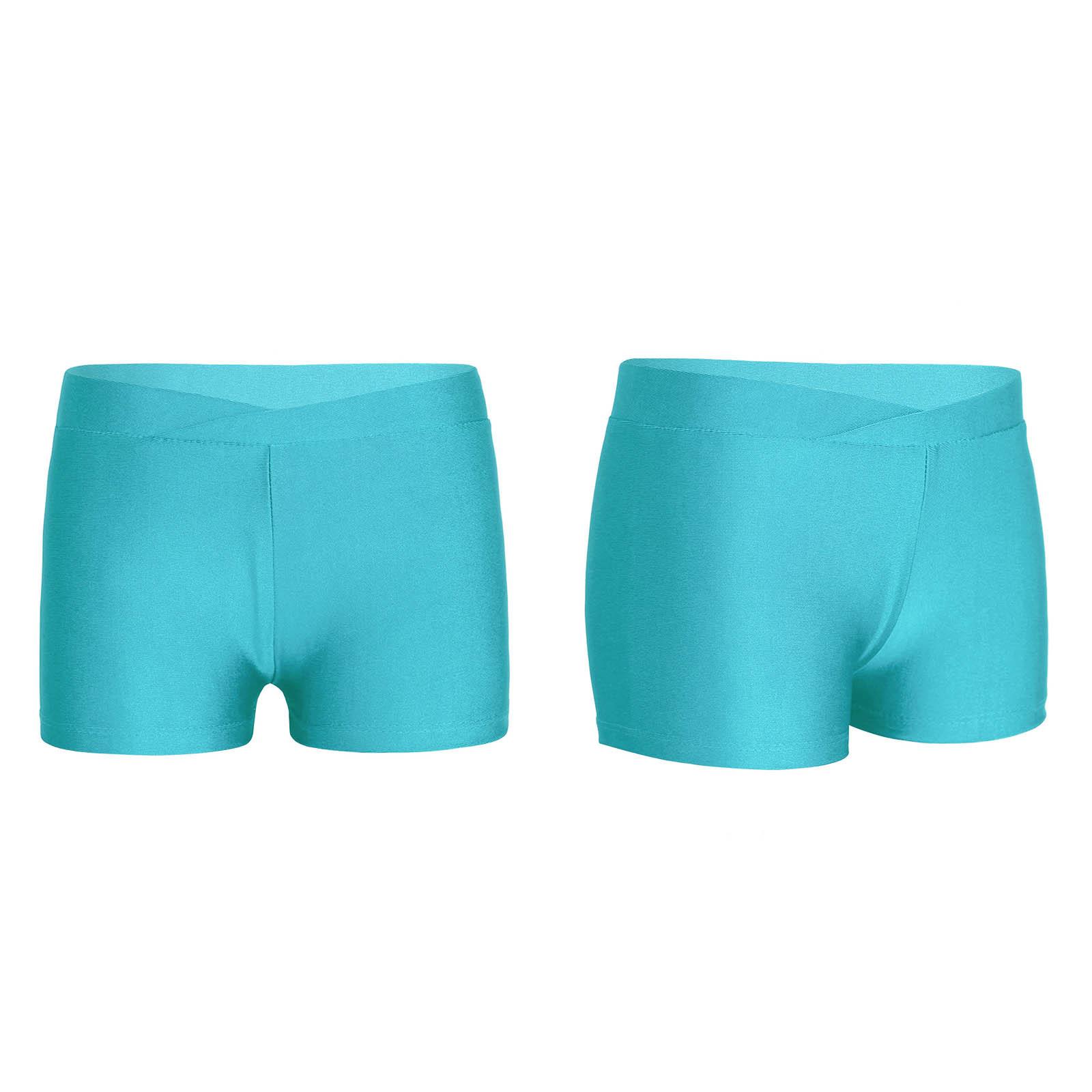 Kinder Tanzsport Gymnastik Workout Kurze Hose Hosen Böden Mädchen Ballett Tanz Shorts Sommer Stretchy Strumpfhosen Unterhosen 7-8 Years blau/grün