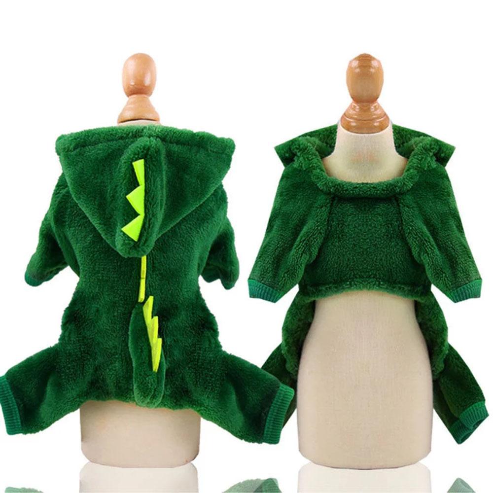 Halloween-Katzenkostüm, Dinosaurier-Katzen-Hoodies, kleine Hunde, warme Jacke, Katzen-Weihnachtskostüm, Haustierkleidung für Welpen, Kätzchen, Rot, Grün M grün