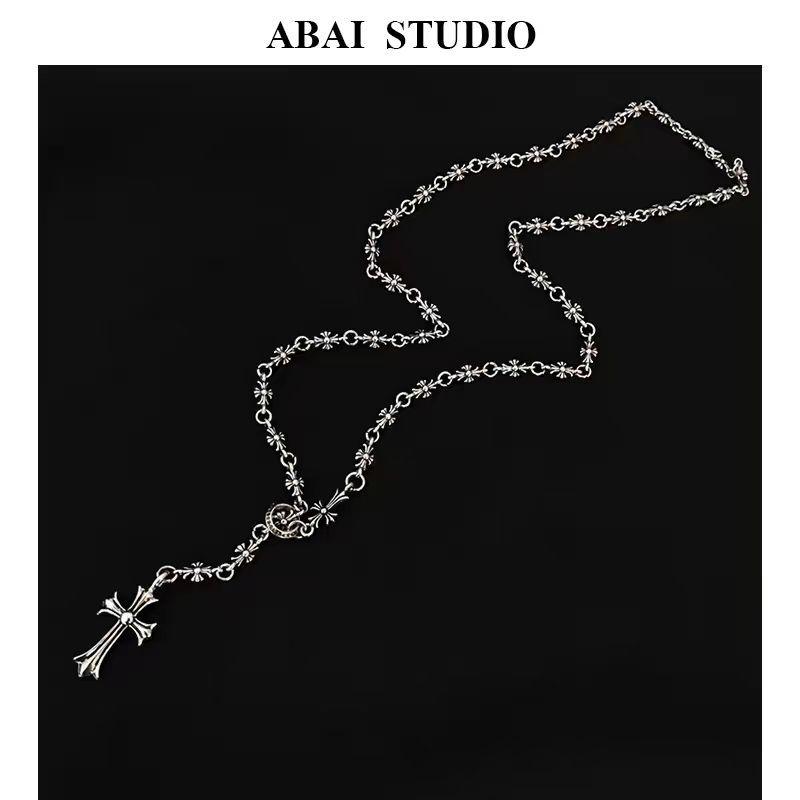 Hip-Hop-Nachtclub-Kreuzkette handgefertigt Retro-Vintage-Vintage-Kette 70cm aurometalsaurus