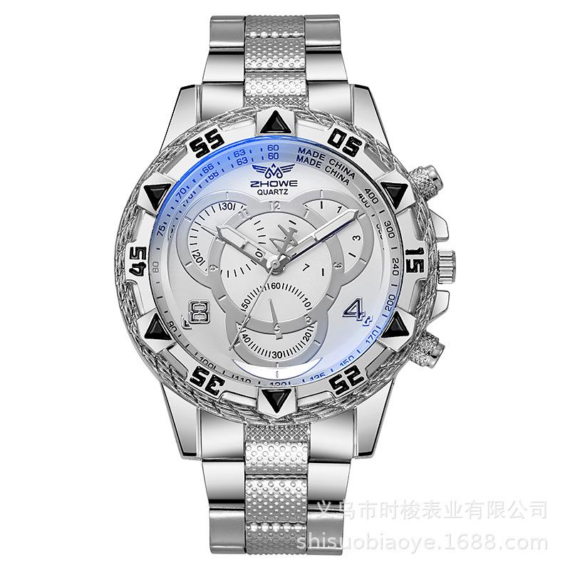 Neue Design Mode Männer Business Uhren Luxus Edelstahl Männer Quarz Armbanduhren Top Marke Männlichen Uhr silber