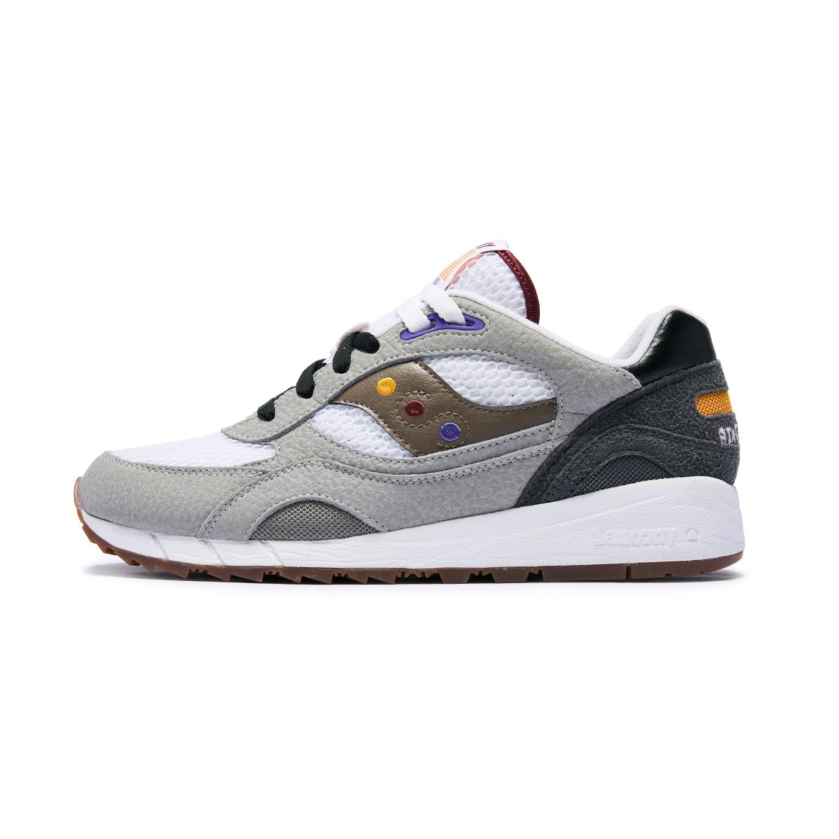 Saucony Shadow 6000 Bequeme Rutschfeste Langlebige Low-Top Laufschuhe Unisex Laufschuhe Grau Weiß S70903-3 44
