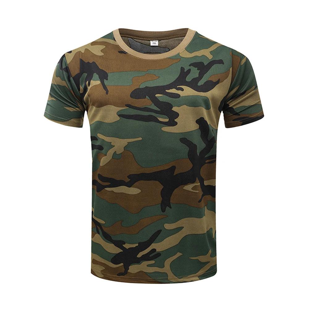 Camouflage 3D T-Shirt Herren Outdoor Fashion Casual Rundhals Kurzarm Sommer Street Outdoor Sport T-Shirt Leichtes Bre M