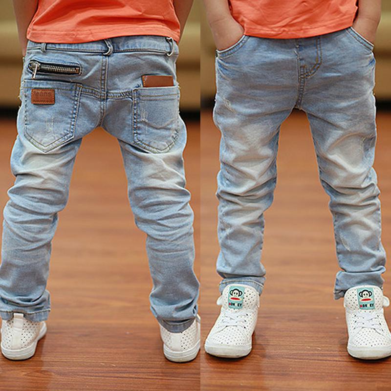 Kinder Hosen Große Jungen Stretch Joker Jeans 2020 Frühling Kinder Bleistift Leggings Herbst Denim Kleidung Fo 110 blau