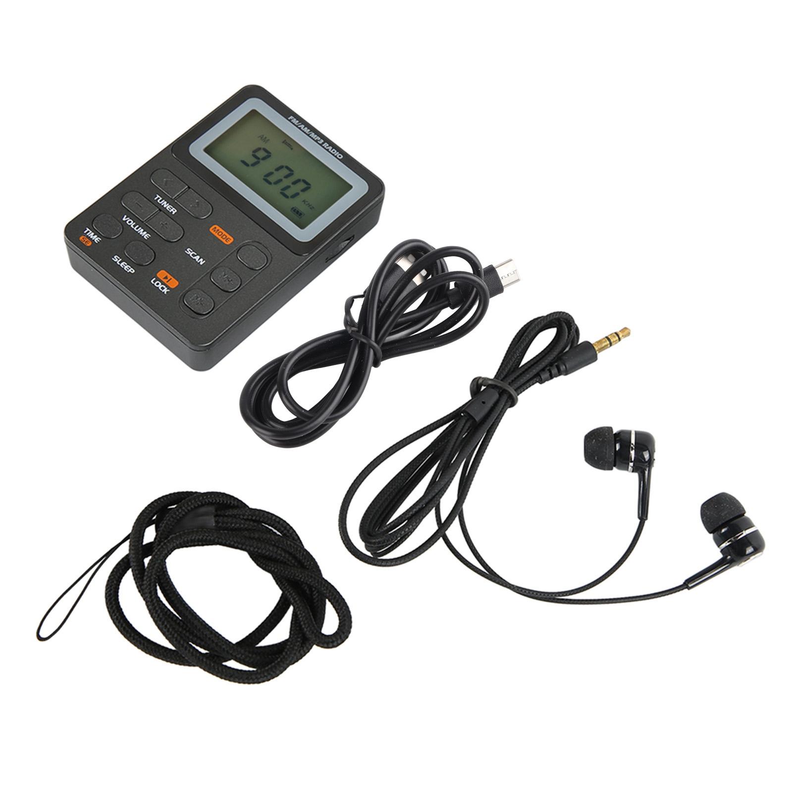 Tragbares AM/FM-Radio mit Sperrbildschirm und digitalem Tuning, wiederaufladbarem Stereo-Taschenradio zum Spazierengehen