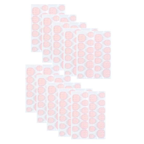 240 Teile/satz Selbstklebende Praktische Stilvolle Frische Stil Klar Gelee Gel Drücken Auf Nägel Maniküre Werkzeug Nagel Spitze rosa