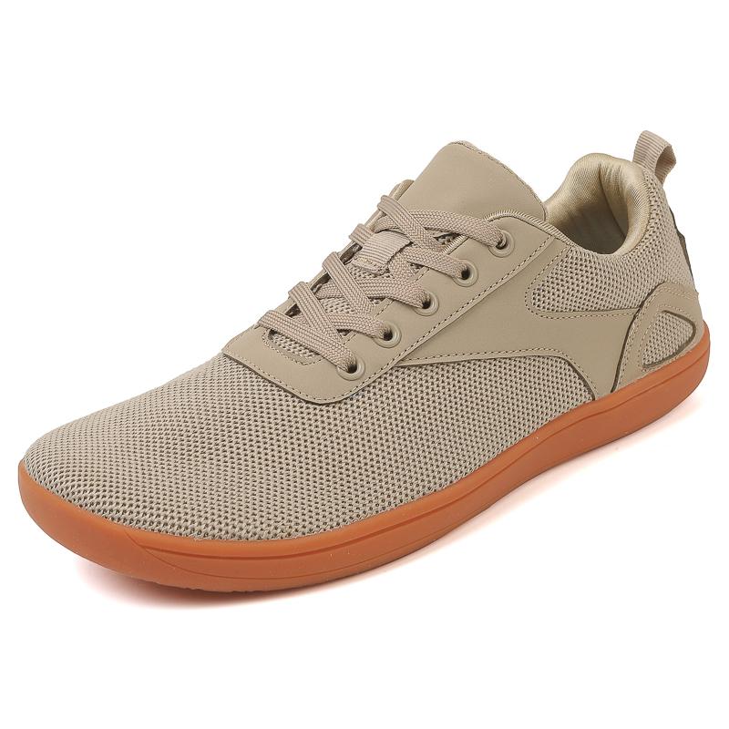 Barfußschuhe Minimalistische Schuhe Damen Herren Breite Zehen Atmungsaktive Trainingssportschuhe Leichte Outdoor-Walking-Sneaker Zero Drop Sohle Große Größe 47 36 porzellan