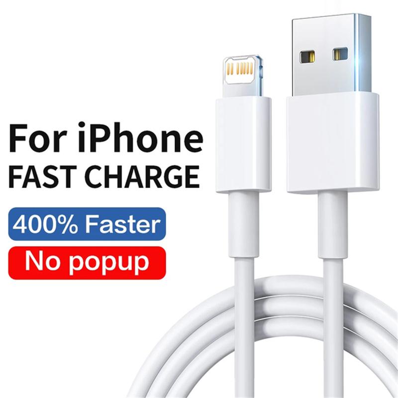 Original USB Kabel Für iPhone 14 13 12 11 Pro Max Mini XR XS Schnelle Lade Telefon Datum Kabel Für iPad Ladegerät Draht Kabel Zubehör 1M weiß