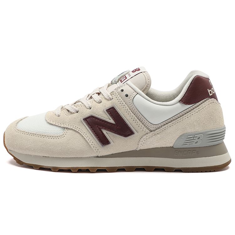 New Balance 574 Moonbeam Burgunder Damen Sneaker Creme WL574RCF EU 39 rot