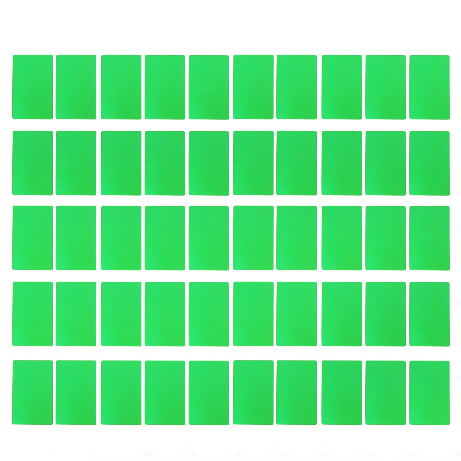 50PCS Business Name Karte Laser Gravur Wasserdicht und Verschleiß Beständig Aluminium Visitenkarte für grün