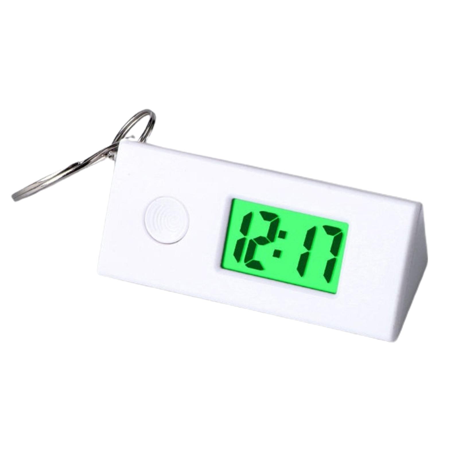Elektronische Uhr mit Beleuchtungsfunktion Tragbare elektronische Uhr Perfekt für Prüfungen Arbeit & Outdoor-Aktivitäten weiß