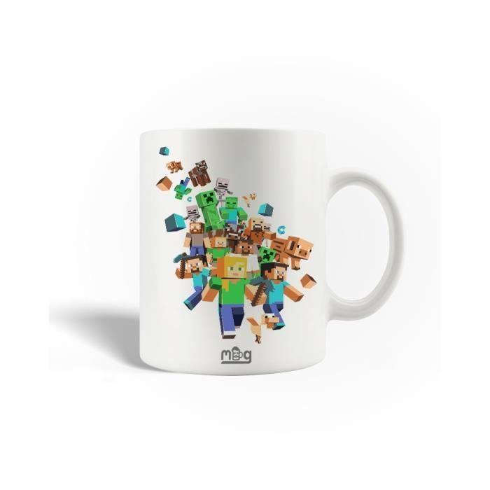 Keramiktasse - Minecraft - Charaktere - 30cl - Spülmaschinenfest - Weiß