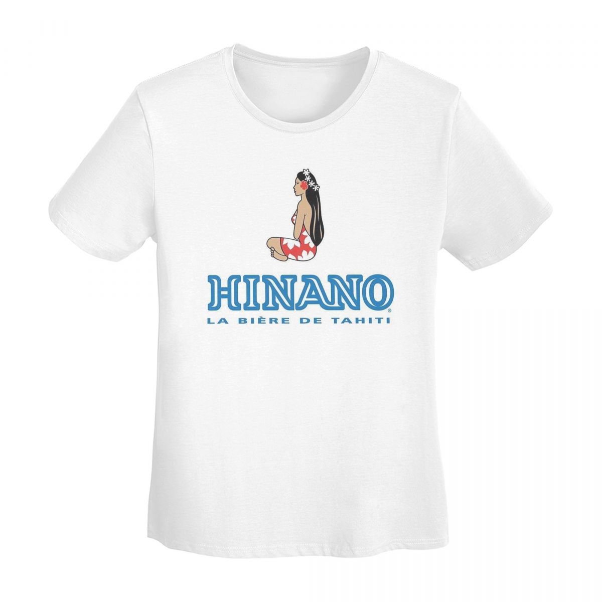 Hinano Tahiti T-Shirt Damen Kurzarm T-Shirts Rundhals Streetwear Baumwolle Sommer T-Shirts Streetwear S gray