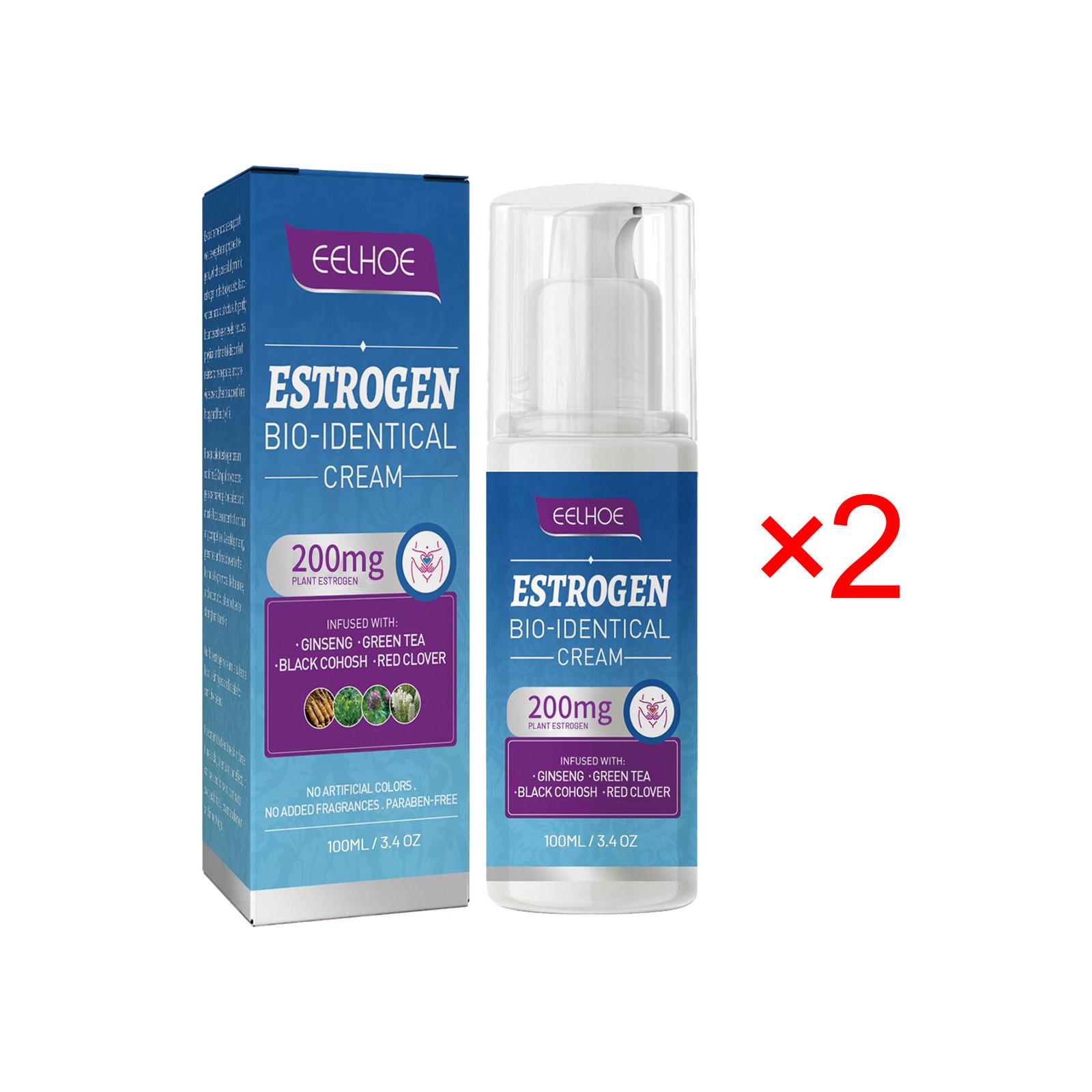 Eelhoe Menopausal Östrogen Creme Beruhigende Creme Pflege Creme Zu Reduzieren Frauen der Menopause Müdigkeit Stimmung Schwankungen Pflege Creme 100ml Boxed X2