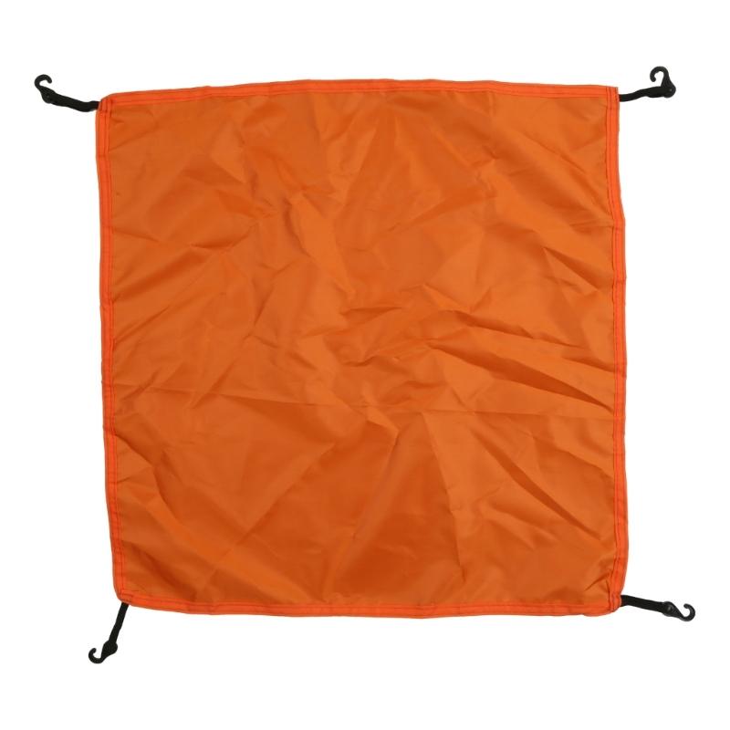 Oxfordstoff Kopf Tuch Abdeckung Tragbar Sonnenschutz Markise Regendicht Ultraleicht Plane für Outdoor Camping Reise Orange 56x56cm