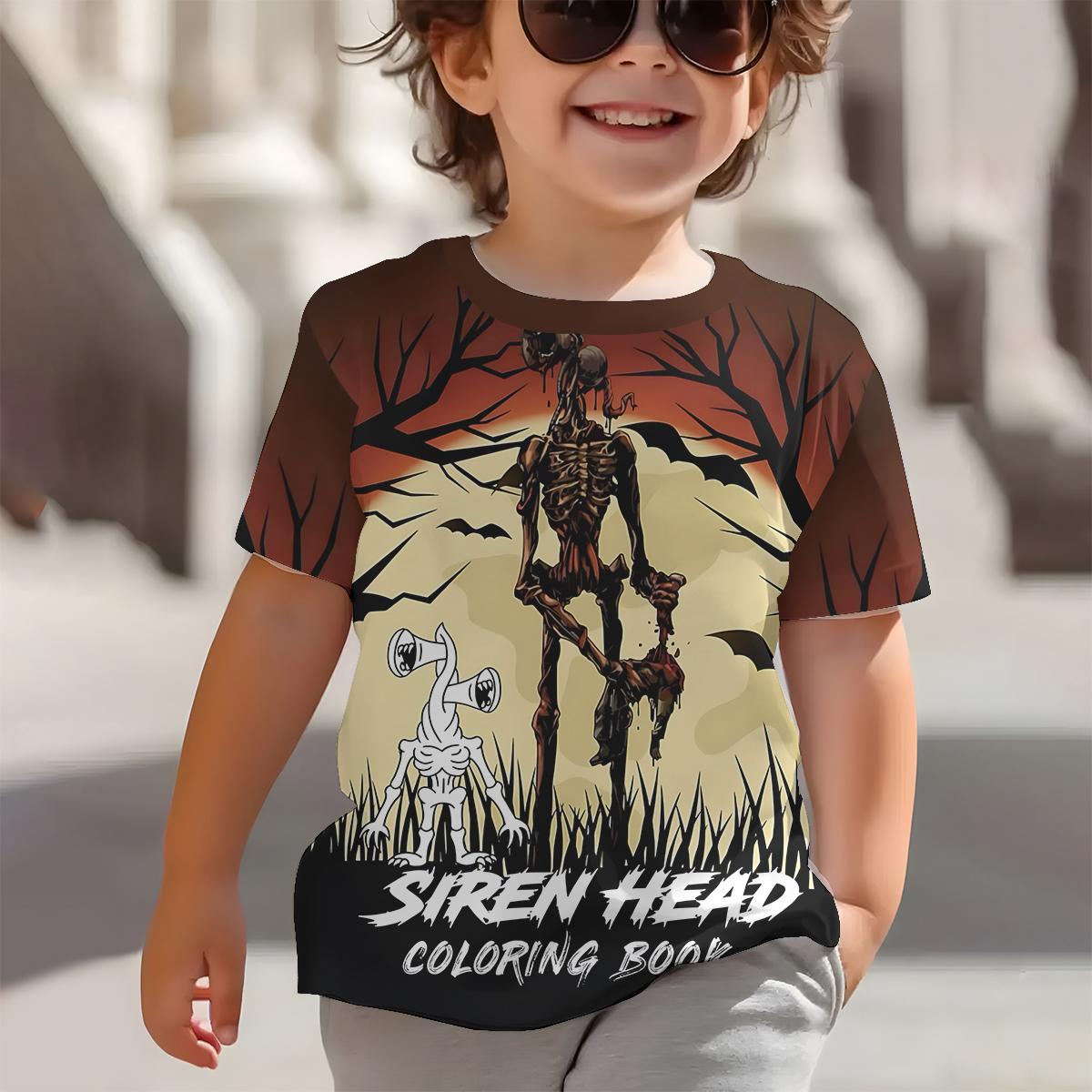3D-Druck Siren Head Babykleidung Männliche Outdoor-Kleidung für Kinder Junge Mädchen Kind T-Shirt Top Shirts 150