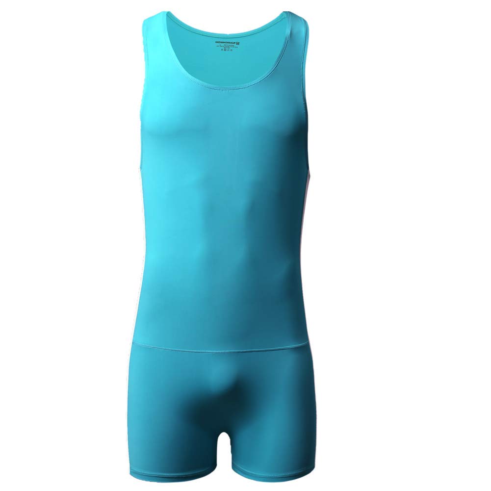 CSMARTE Schulter Boxer Wrestling Wear Stil Wettkampf Bademode Herren Unterwäsche, Shorts, Unterwäsche, Herren, Einteilige Unterwäsche, (Blau L) blau