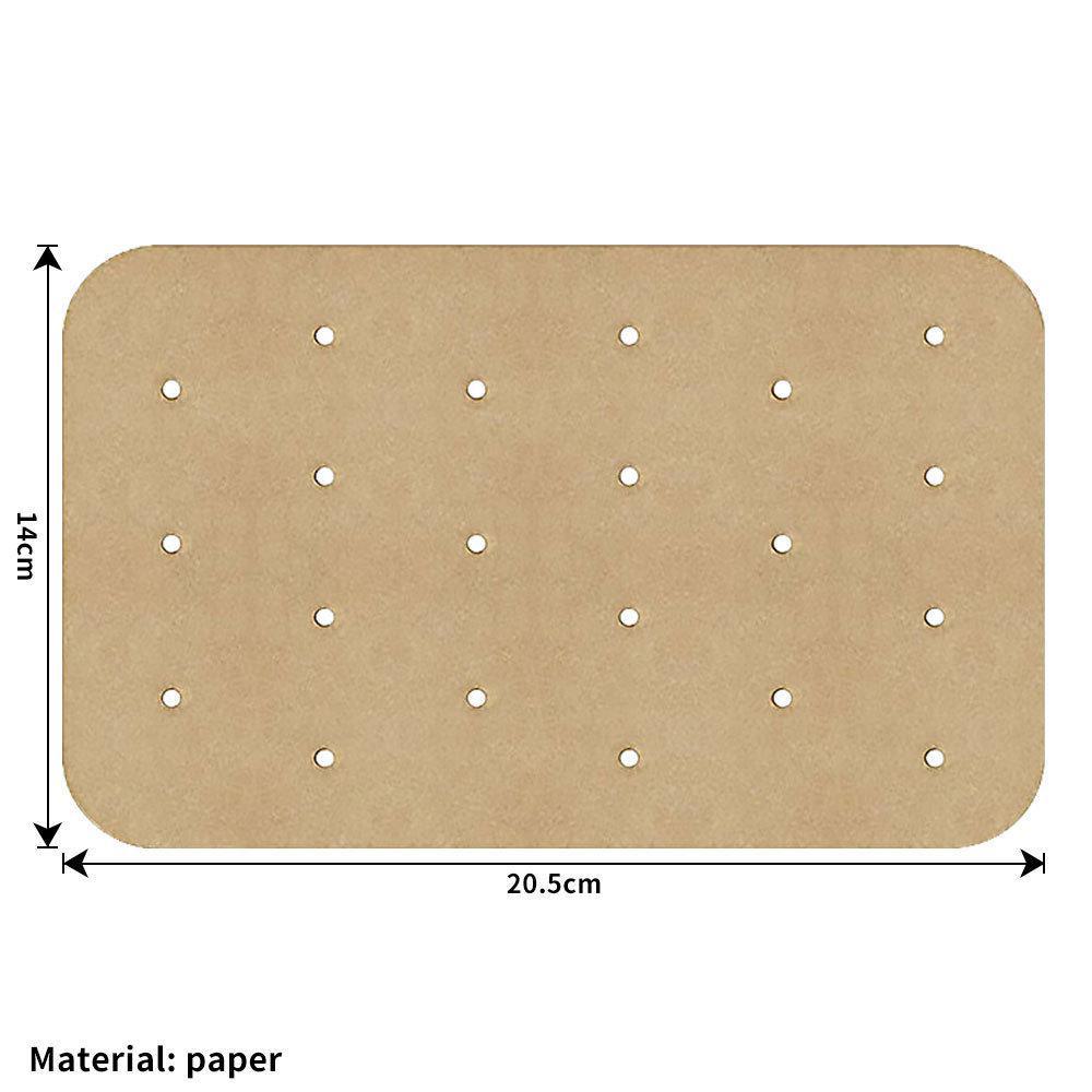 Rechteckige, antihaftbeschichtete Silikon-Ölfritteuseneinlagen von Ninja (14x20,5 cm) zum Backen und Dämpfen im Doppeltopf 100 sheets natur