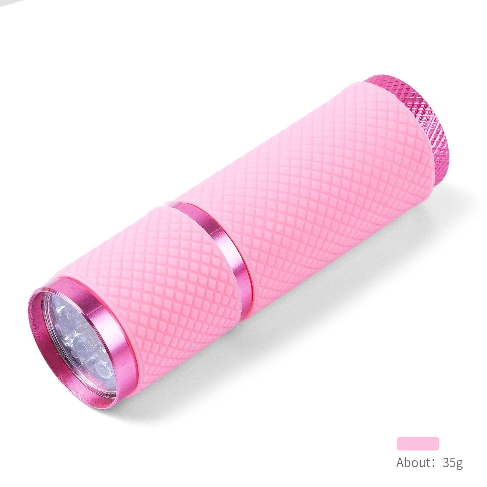Tragbarer Mini-UV-LED-Licht-Nageltrockner mit 9 LEDs für Gelnägel, Maniküre-Werkzeug rosa