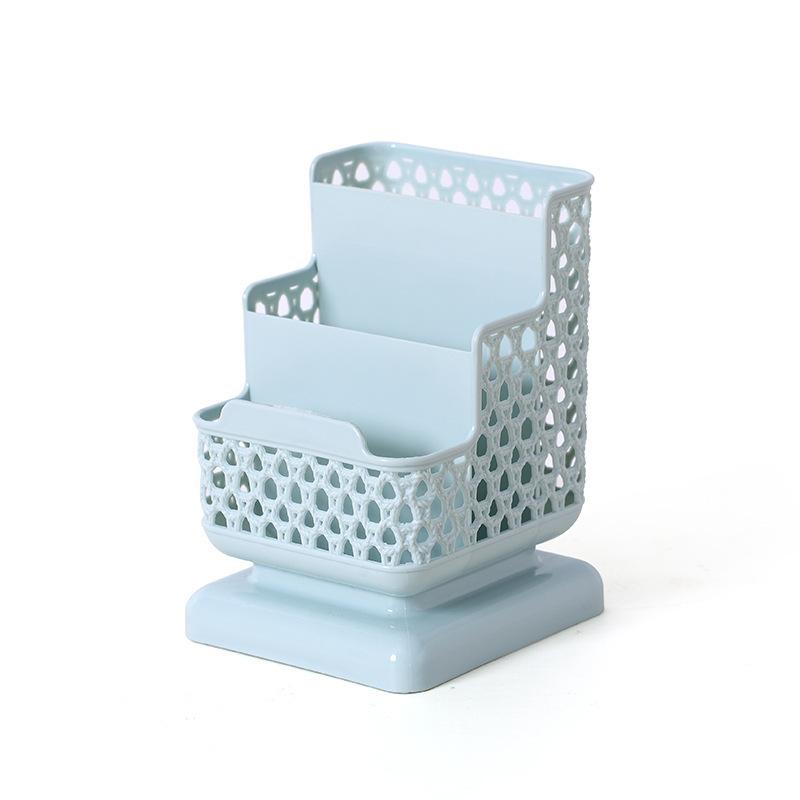 Schule Schreibwaren Make-Up Organizer Desktop Storage Box Container für Kosmetik Schmuck Schreibwaren Pl blau