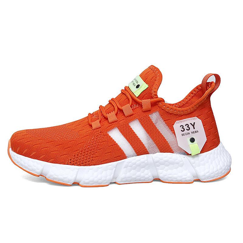Sportschuhe für Herren, lässige Sneakers, Sommerschuhe, Laufschuhe für Herren, atmungsaktiv, bequem, modisch, Wanderschuhe 38 orange