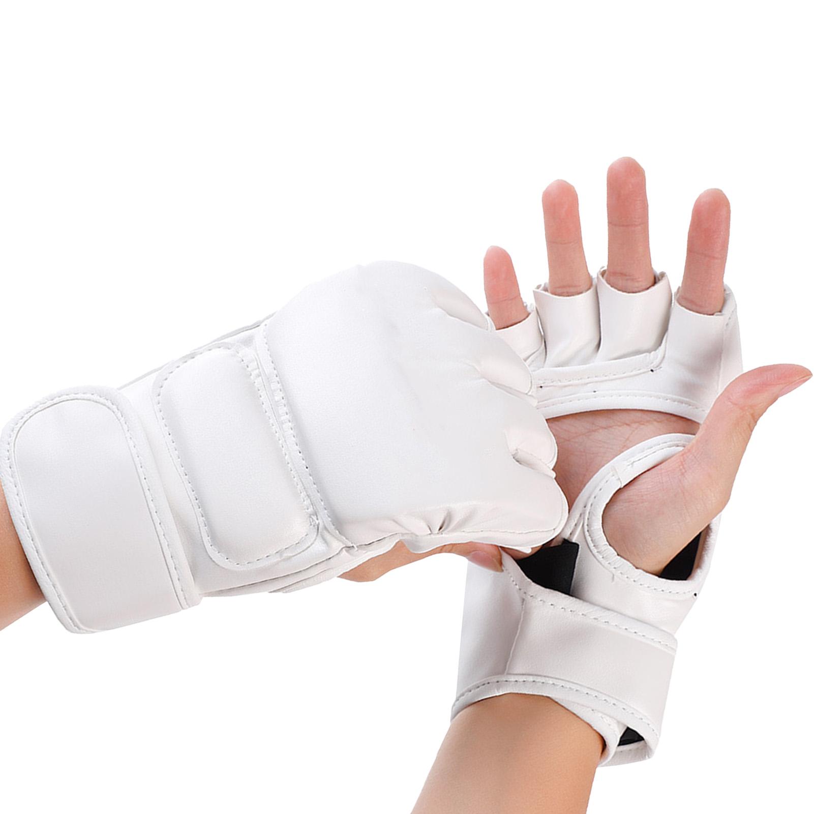 Halbfinger Boxhandschuhe Sandsack Offene Handflächen Kampf Kickboxen Sparring Handschuhe für Männer Frauen