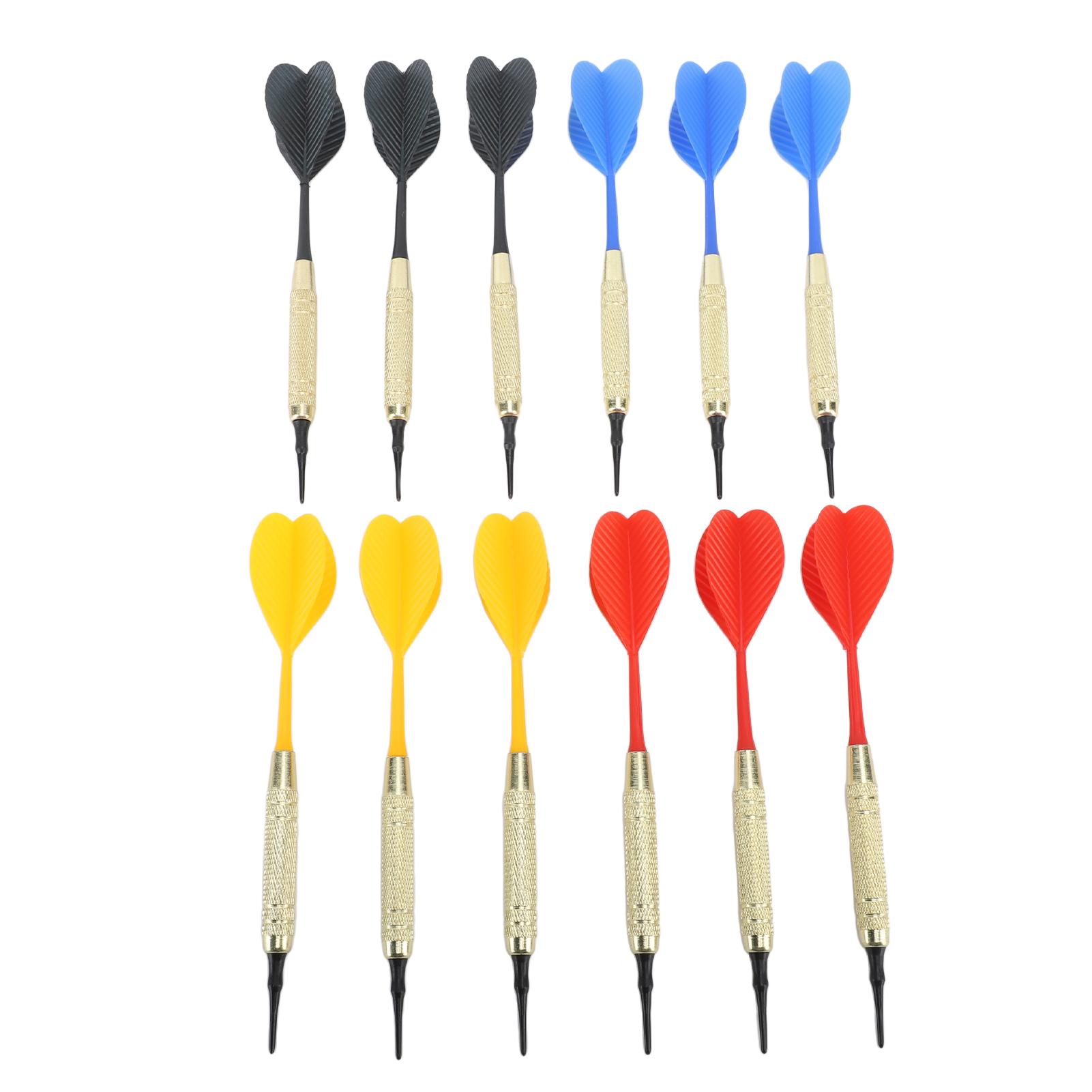 Darts-Set Soft Tip Eisenschaft Anti-Rutsch-Muster Sportpfeile mit Extraspitzen für elektronischen Kunststoff
