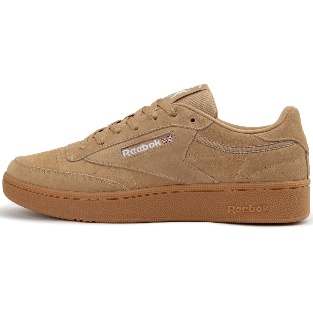 Reebok Club C 85 Retro Lässig Bequem Vielseitig Dicke Sohle Low Top Sneakers Unisex-Sneakers Braun Gelb 24FRC901U0GY4 42.5