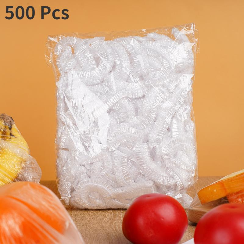 500/200/100PCS Saran Wrap Einweg Lebensmittel Abdeckung Lebensmittel Grade Obst Gemüse Lagerung Tasche Elastische Kunststoff Tasche küche Frisch Halten Tasche 50PCS