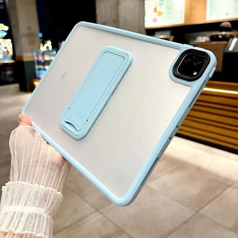 Matte Armor Halter Tablet-Hülle für Xiaomi Pad 7 5 Pro 6 Pro 11 Redmi Pad SE 8.7 SE 11 Zoll TPU Weiche Stoßstange Ständer Schutzhülle Redmi Pad SE 11inch blau