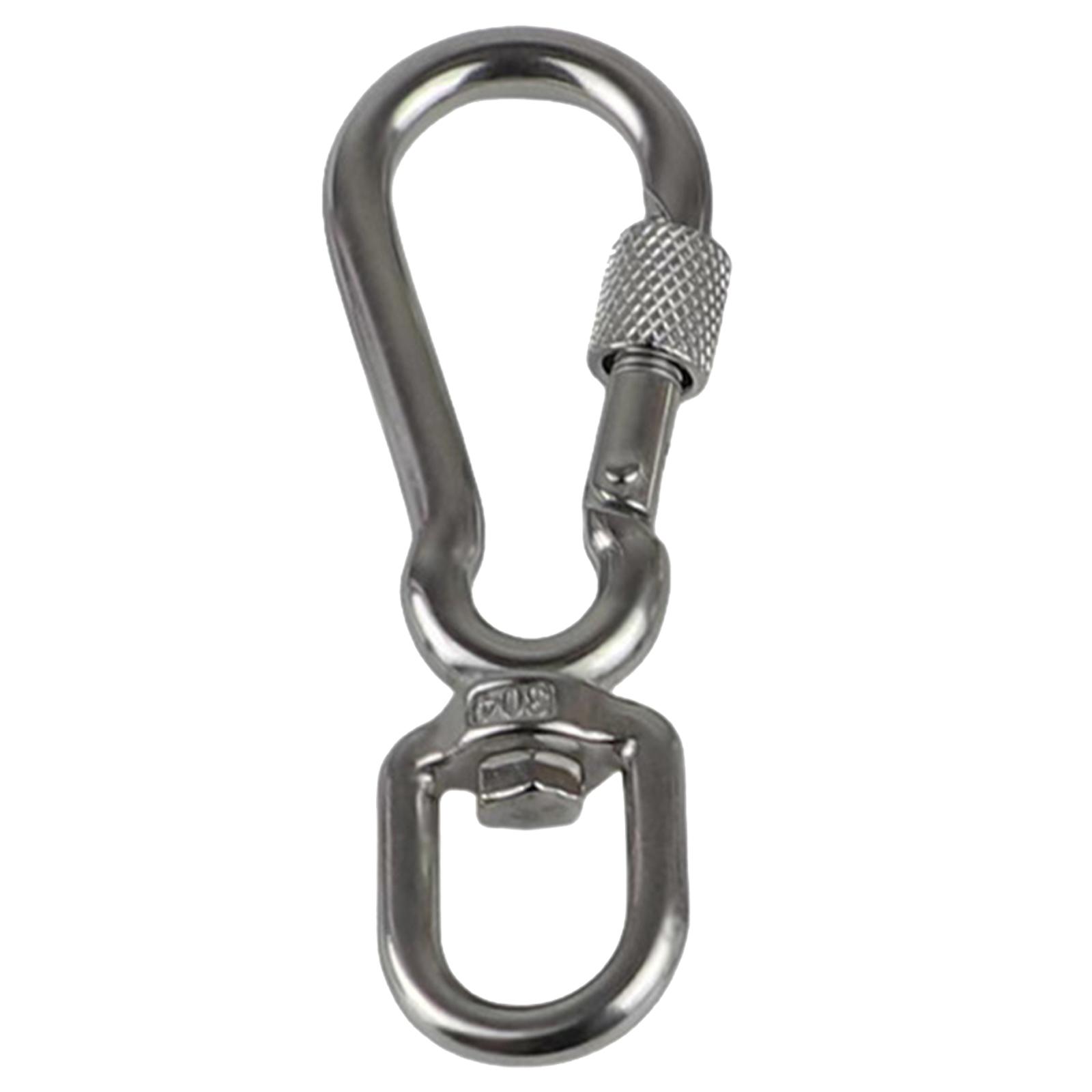 Karabinerhaken aus Edelstahl mit Feder für Haustier-Schnallen zum Verbinden von Hundeleine, Halsband, Hundekette, Outdoor-Ausrüstung M