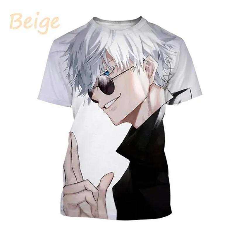 Neuestes Jujutsu Kaisen 3D-Druck-Lässiges T-Shirt Beliebtes klassisches Anime-Herrenmode-Harajuku-Top-T-Shirt Gojo Satoru-T-Shirt 6XL