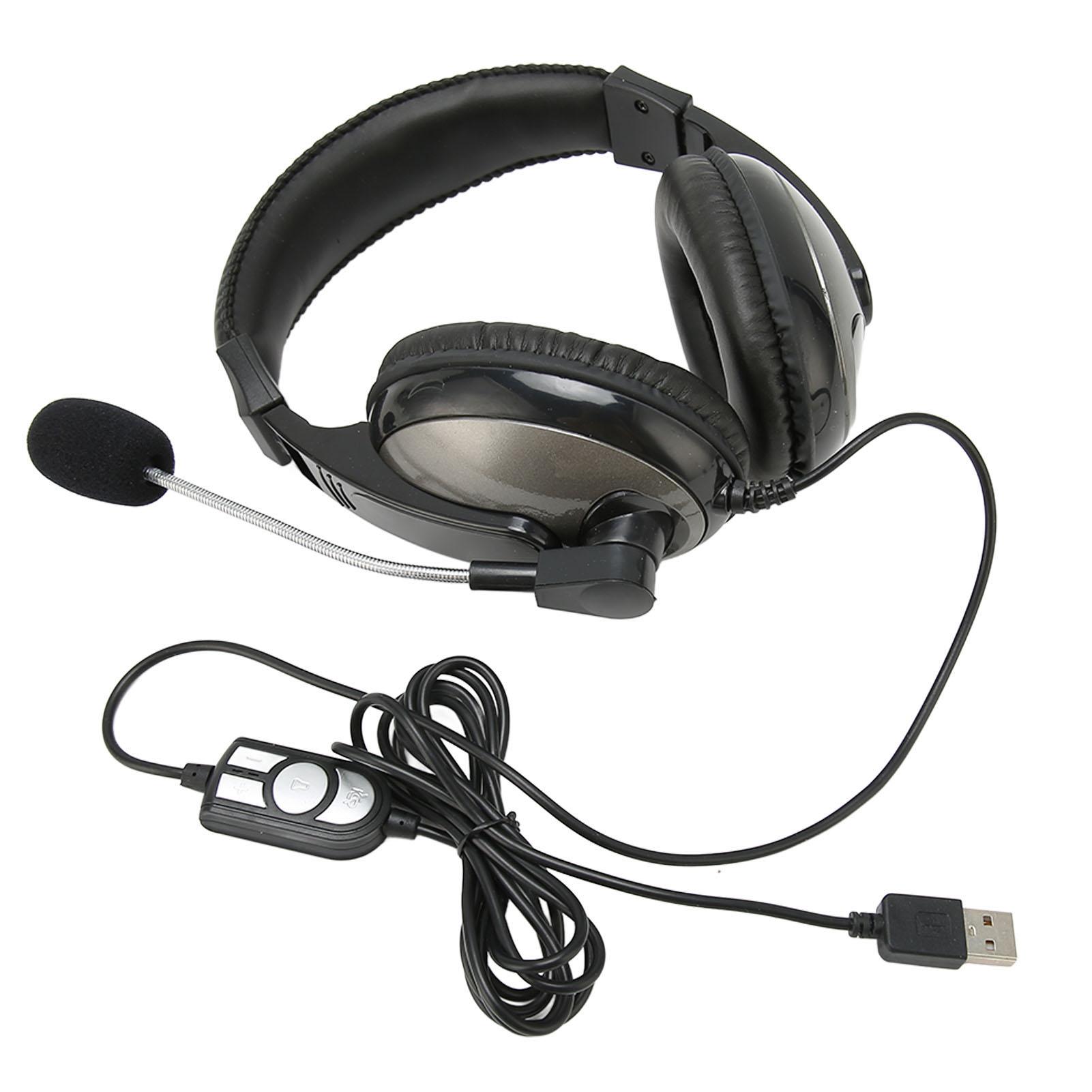 USB Gaming Headset Kabelsteuerung Einstellbare Lautstärke Gaming-Headset mit Mikrofon für PC Laptop für
