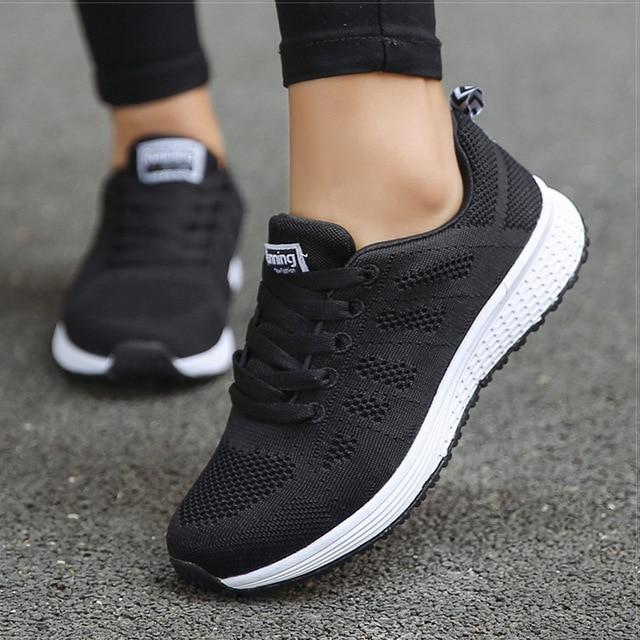Frauen Atmungsaktive Turnschuhe Laufschuhe Fitness Sportswear Casual Schuhe Krankenschwester Schuh Turnschuhe Frauen Wanderschuhe Frauen 40 schwarz