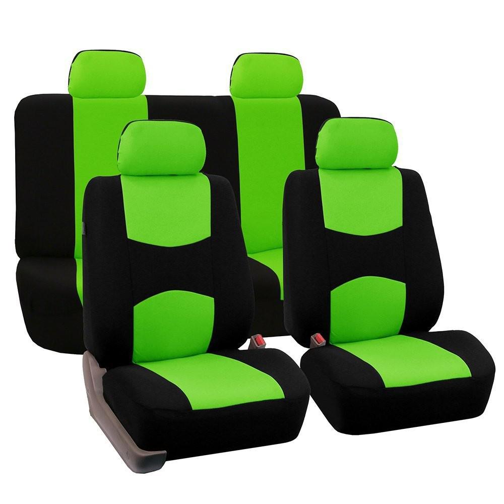5-Sitzer Auto Kissen Set: 9-teilige, 4-teilige und 2-teilige Optionen 9-piece set (Full 5-Seat Set) grün