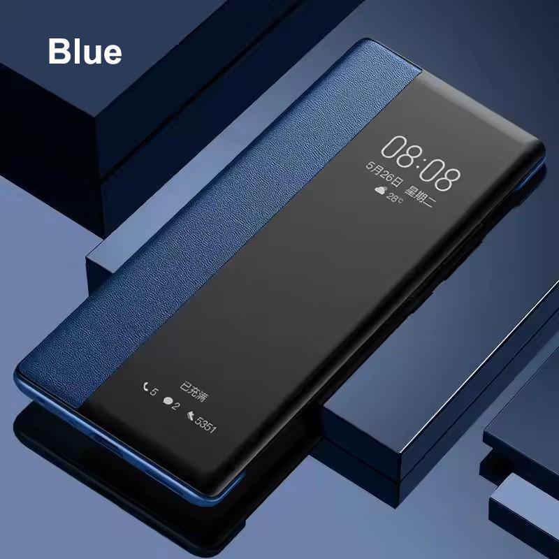 View Windows Hülle für Samsung Galaxy S25 S24 S23 S22 S21 S20 Note 20 Ultra Plus PU Leder Smart Flip Stoßfeste Abdeckung Hülle for Galaxy S21 Ultra