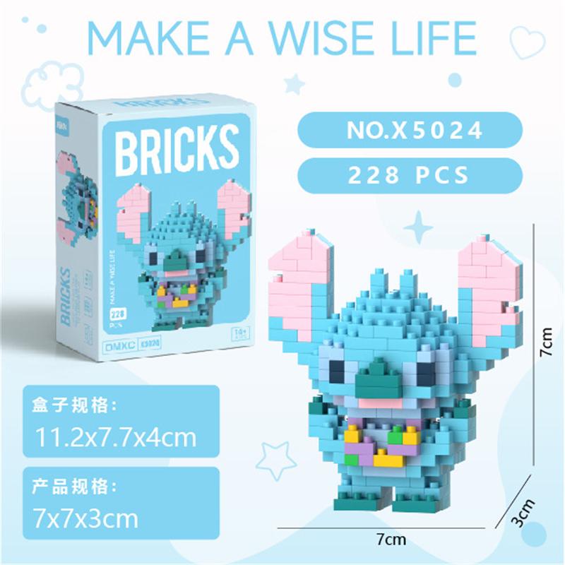LiLo Stitch Spielzeug Baustein Engel lega Zeichentrickfigur Zusammengebautes Modell Spielzeug Für Mädchen Kinder Geburtstagsgeschenke No Box