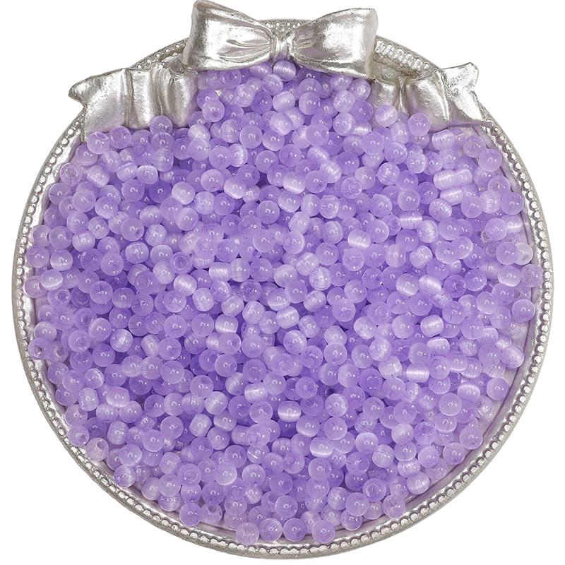 4mm 10g/beutel Glas Cat Eye Reis Perlen DIY Armband Halskette Ohrringe Schmuck Zubehör 4mm 10g/bag