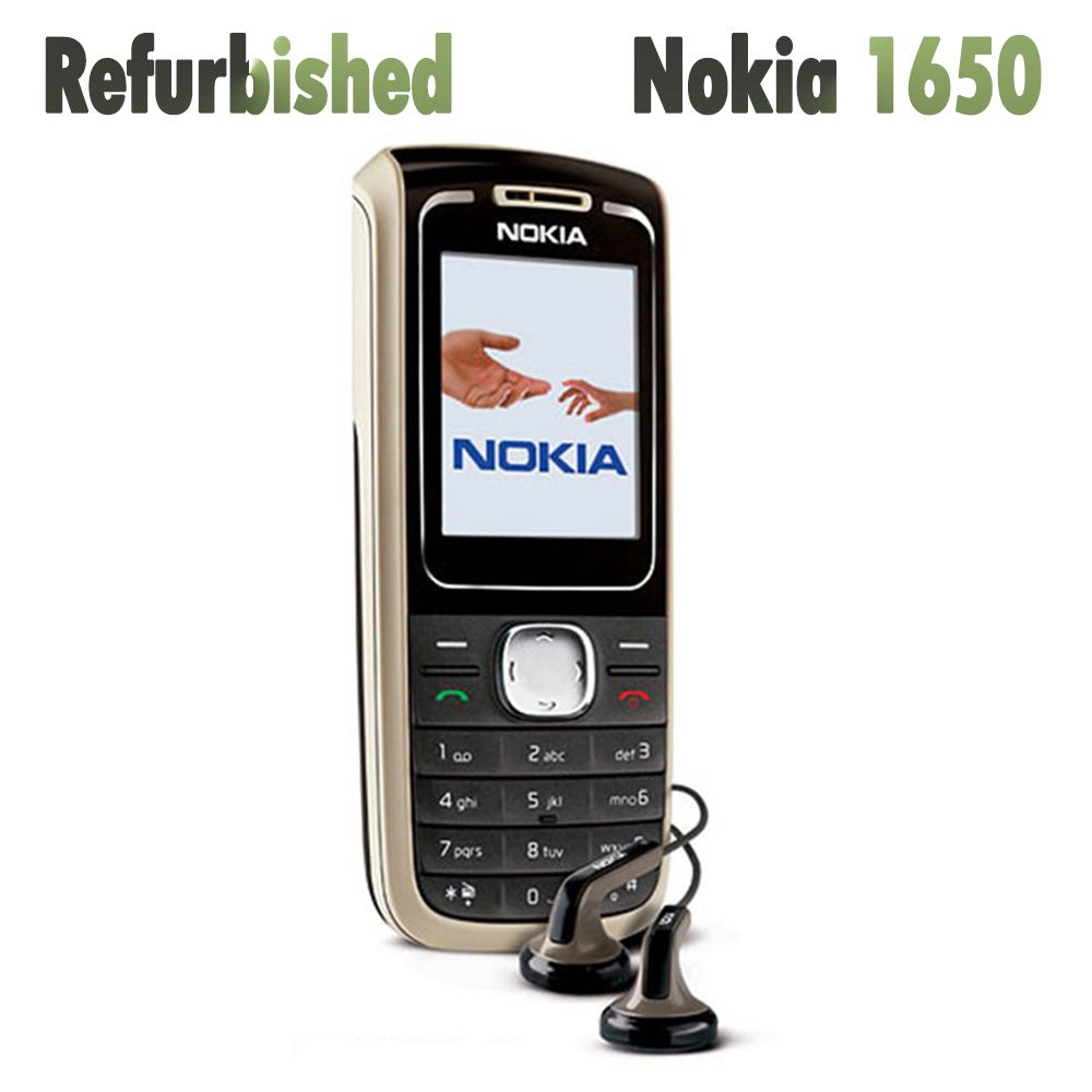 Generalüberholtes Nokia Original Nokia 1650 GSM 900 / 1800 Mobiltelefon Mit 1 SIM Simple Set schwarz
