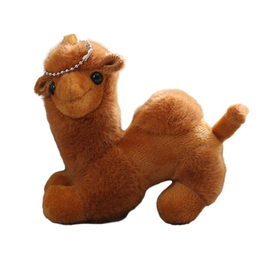 Niedlicher Plüsch Kamel Schlüsselanhänger Flauschige Kamel Puppe Schlüsselanhänger für Rucksäcke Geldbörsen Puppe kaffeebraun